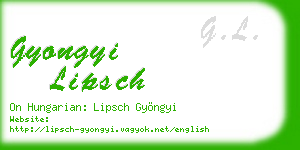 gyongyi lipsch business card